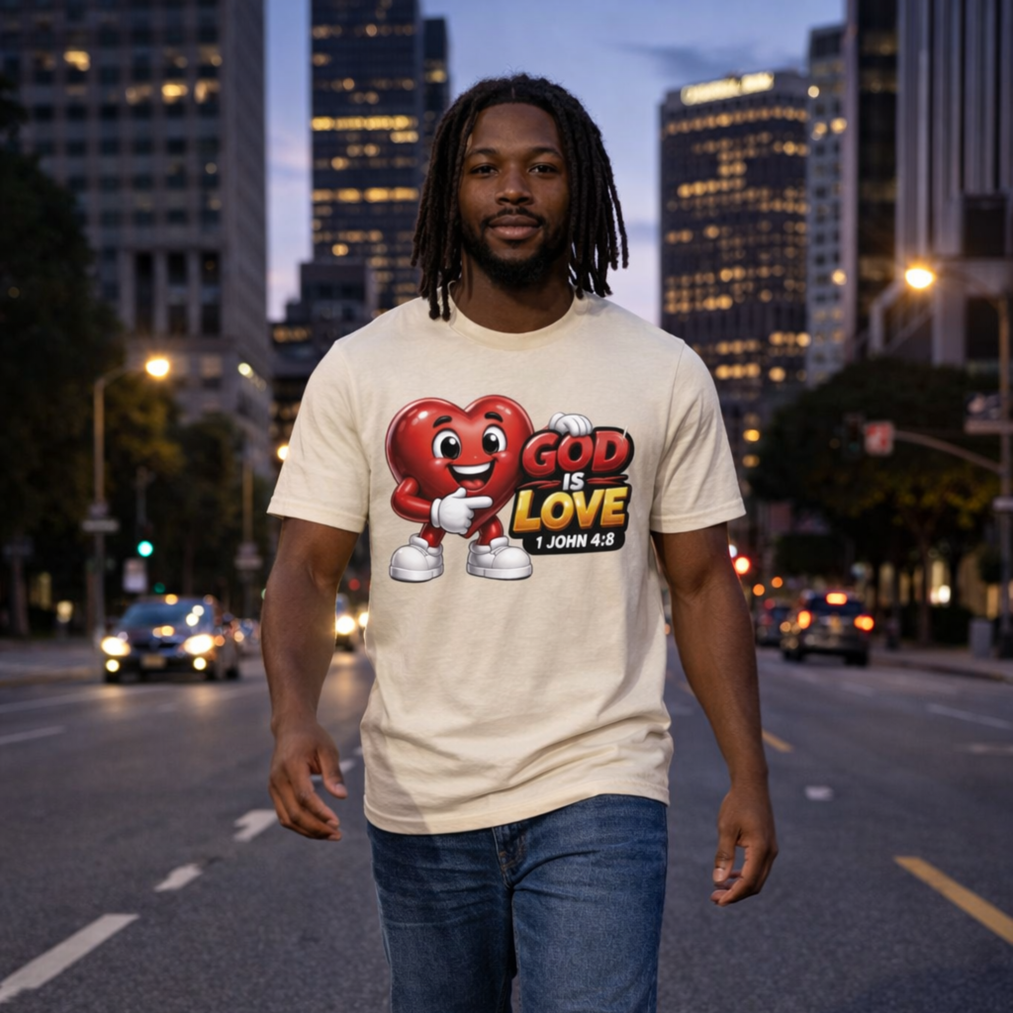God Is Love Heart Tee