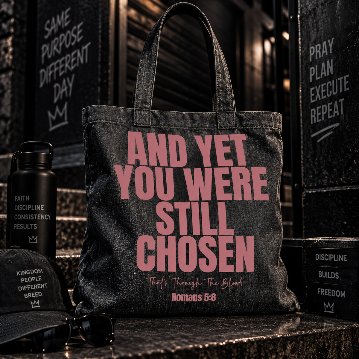 And Yet You Were Still Chosen Denim Tote