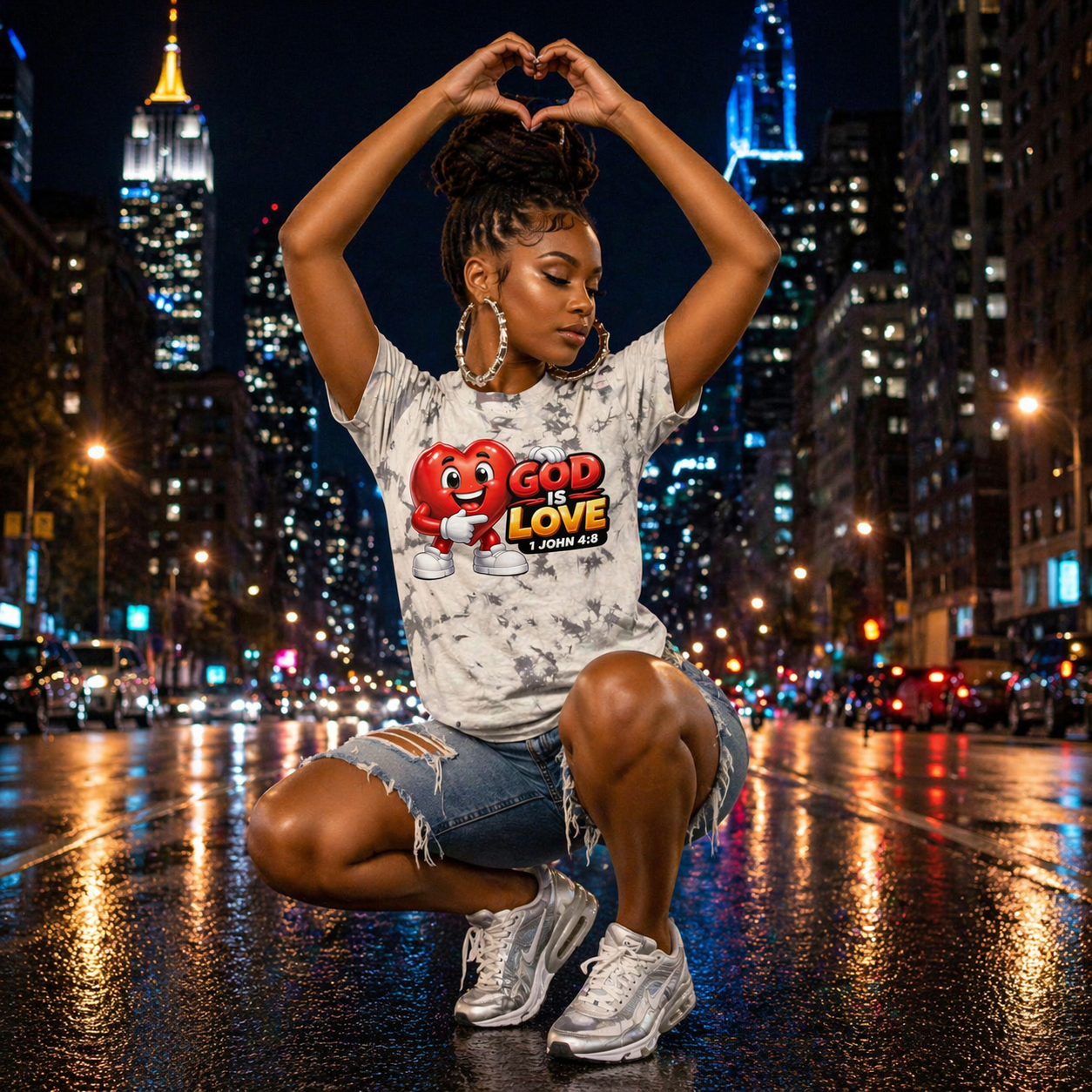 God Is Love Heart Tee