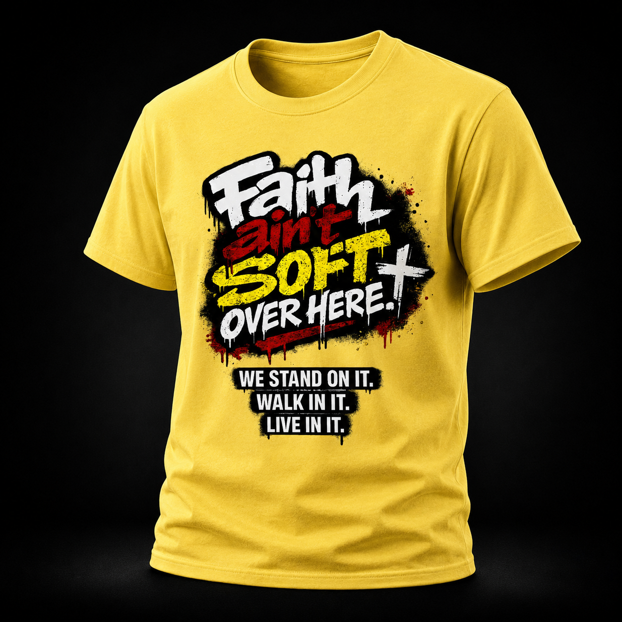 Faith Ain’t Soft Over Here. Tee