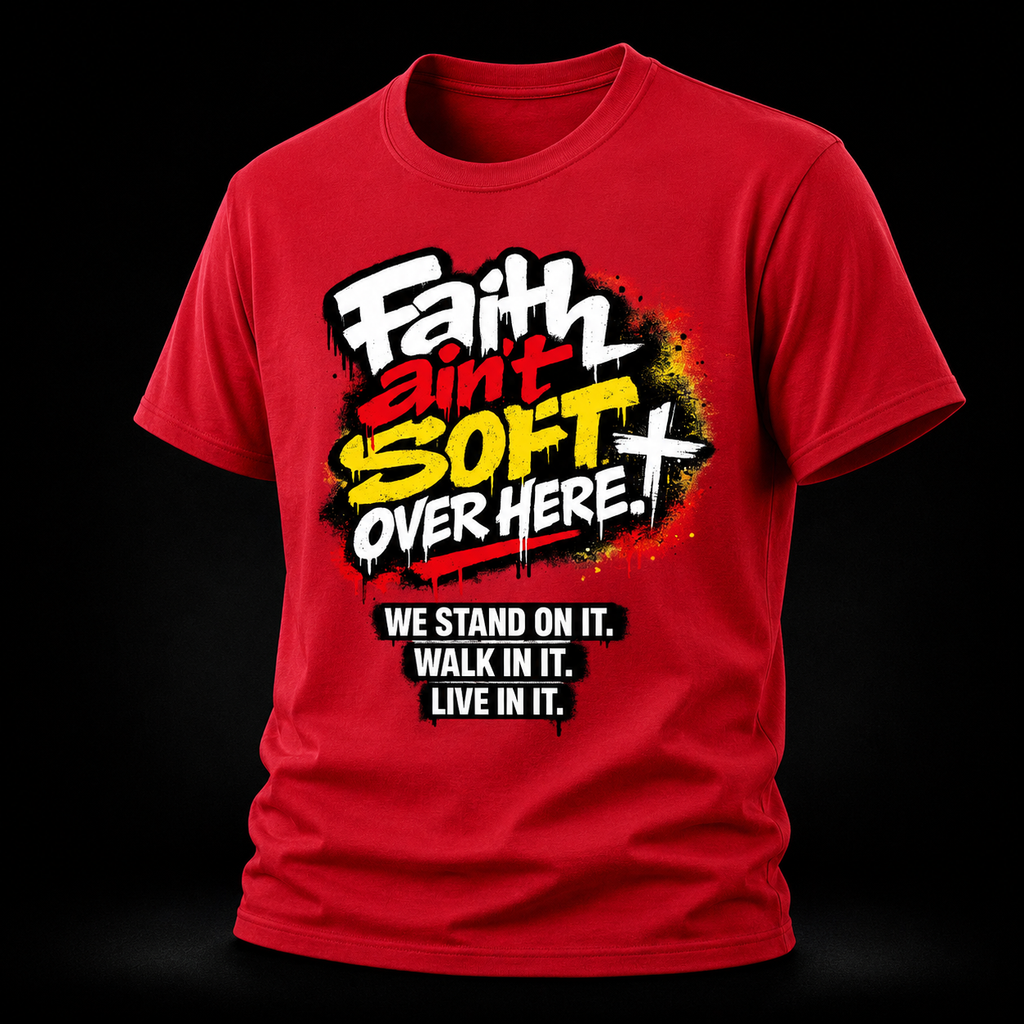 Faith Ain’t Soft Over Here. Tee