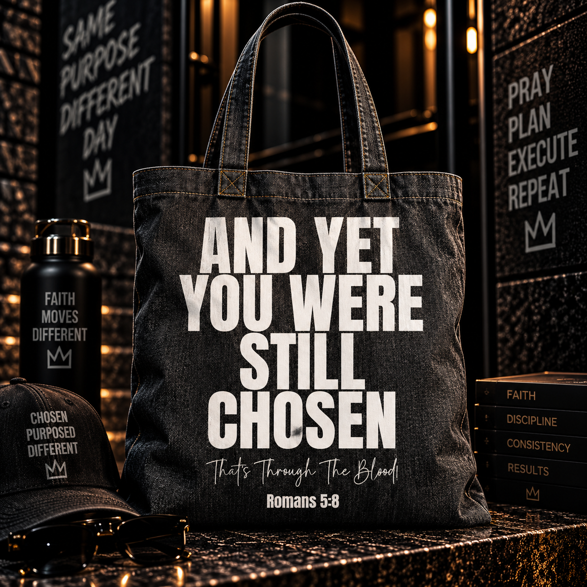 And Yet You Were Still Chosen Denim Tote